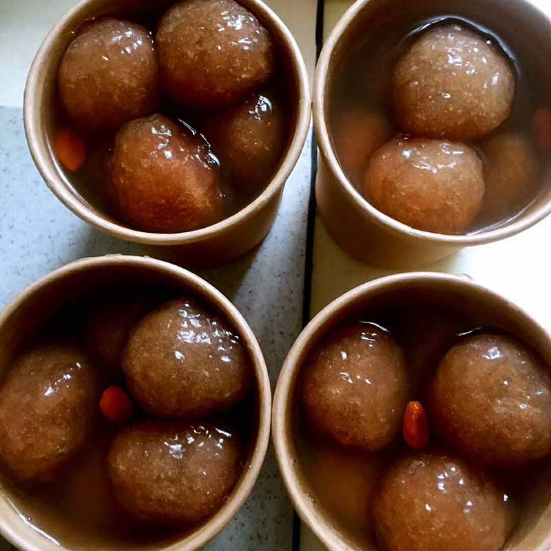 两袋包邮扬州东关街美食宝应藕粉圆子元宵节汤圆酒店饭店酒席用