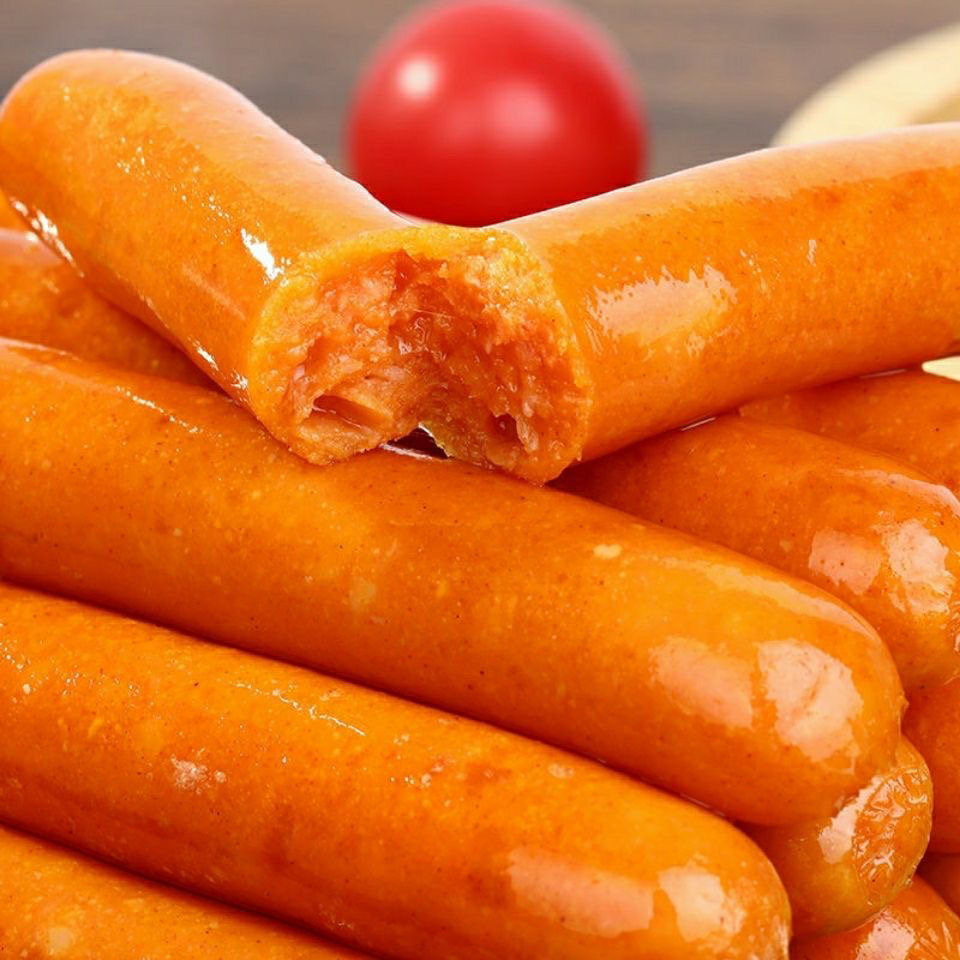 热销脆骨烤肠_奥尔良脆骨烤肠台湾风味烤香肠50根38克早餐热狗鸡肉肠