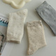 点子纱短袜 | 袜子女中筒袜日系堆堆袜纯色基础款坑条棉袜