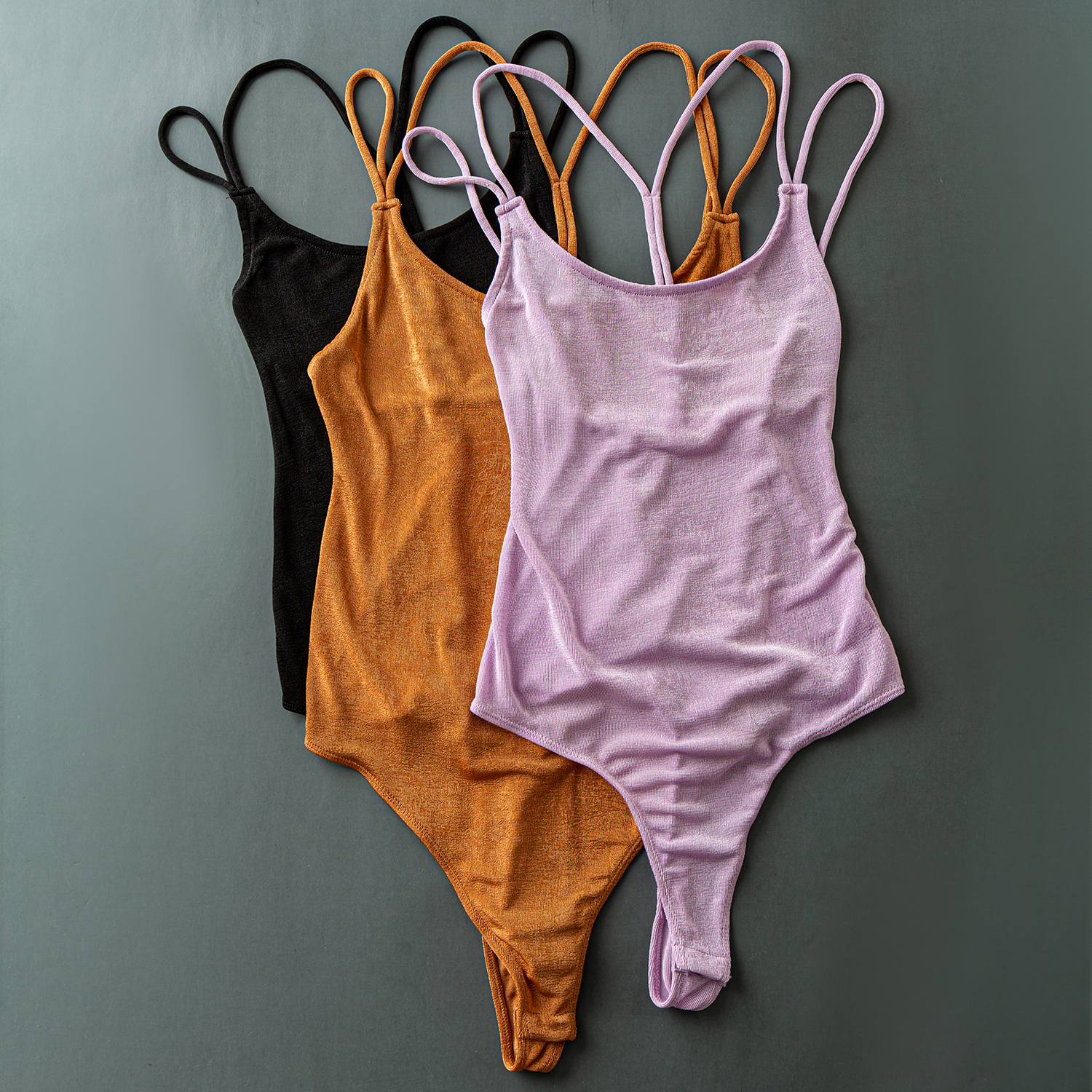 夏款外贸时尚修身显瘦吊带连体衣性感纯色高叉打底弹力三角连体衣