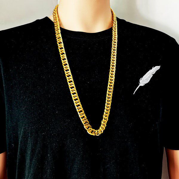 假金项链男粗大的仿真_网红抖音大金链子超大仿真塑料大道具假黄金