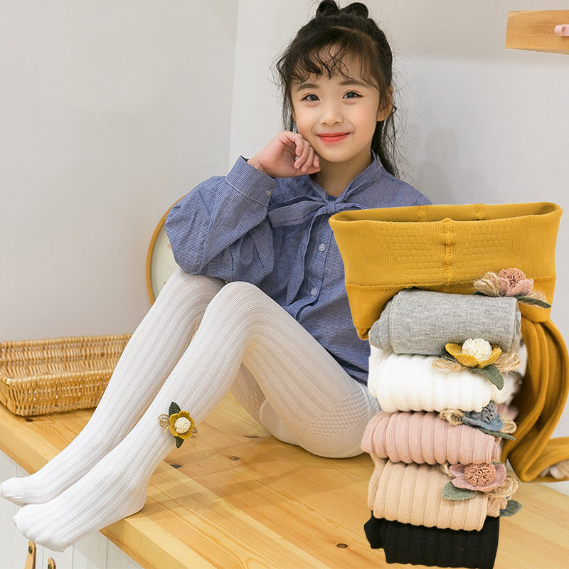 女童连裤袜春秋薄款中大童纯棉儿童洋气舞蹈袜裤宝宝袜子秋冬中厚