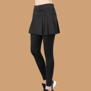 速干半身裙女秋冬短裙打底裤一体假两件运动裙裤a字裙安全裤高腰