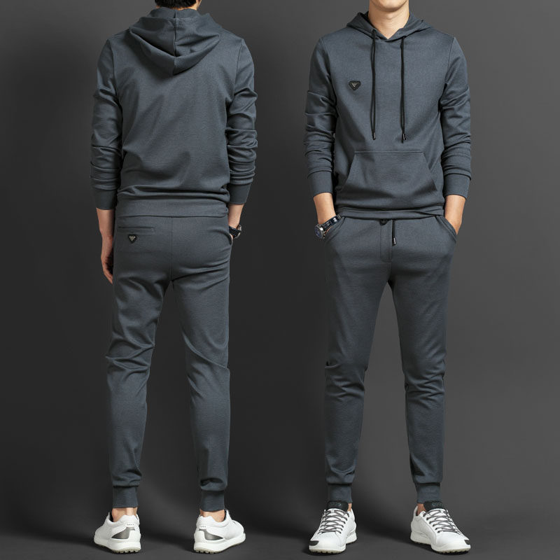 一折运动套装男休闲服带帽 春秋款