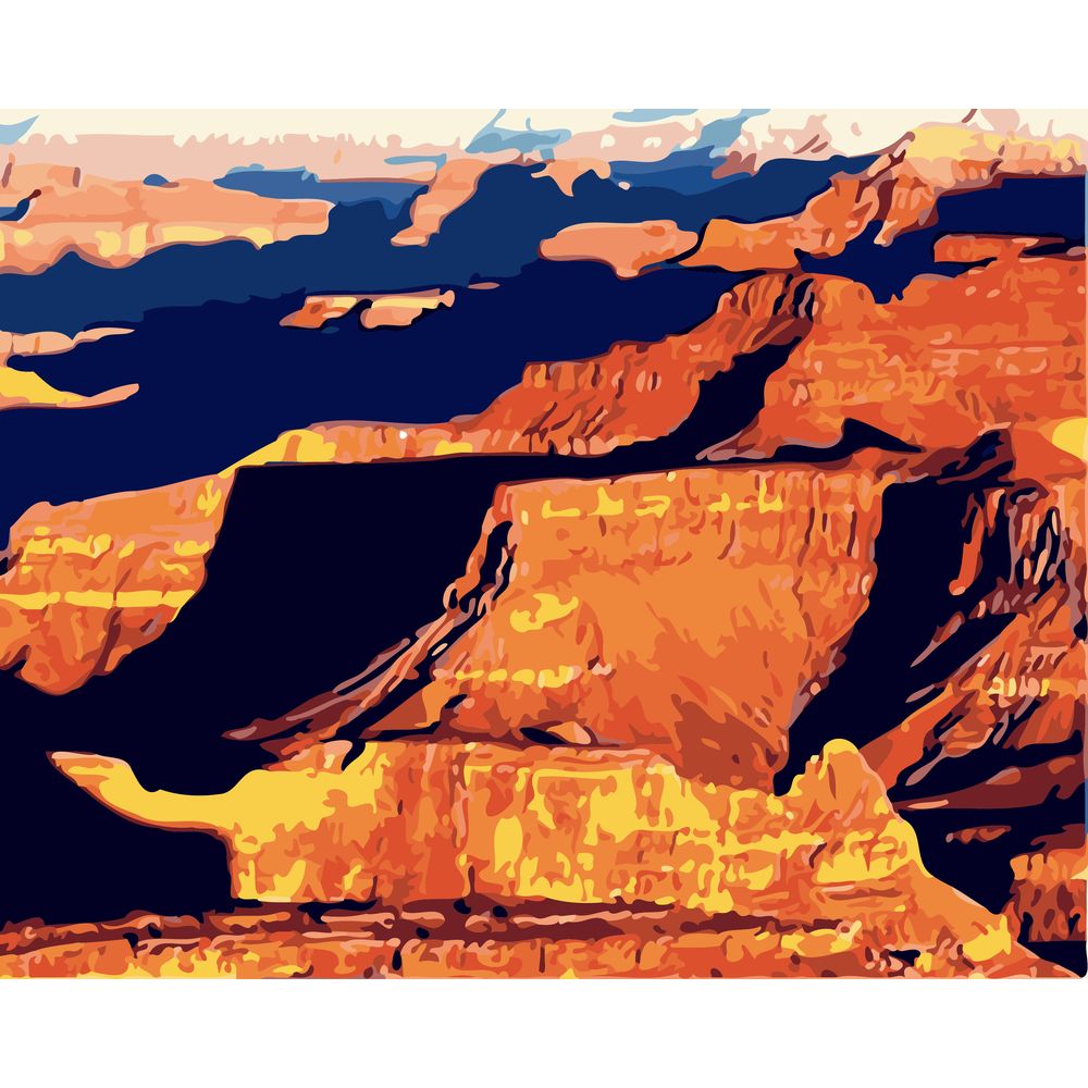 DIY数字油画填色材料包胡杨林沙漠戈壁峭壁莫高窟金字塔墨烯装饰