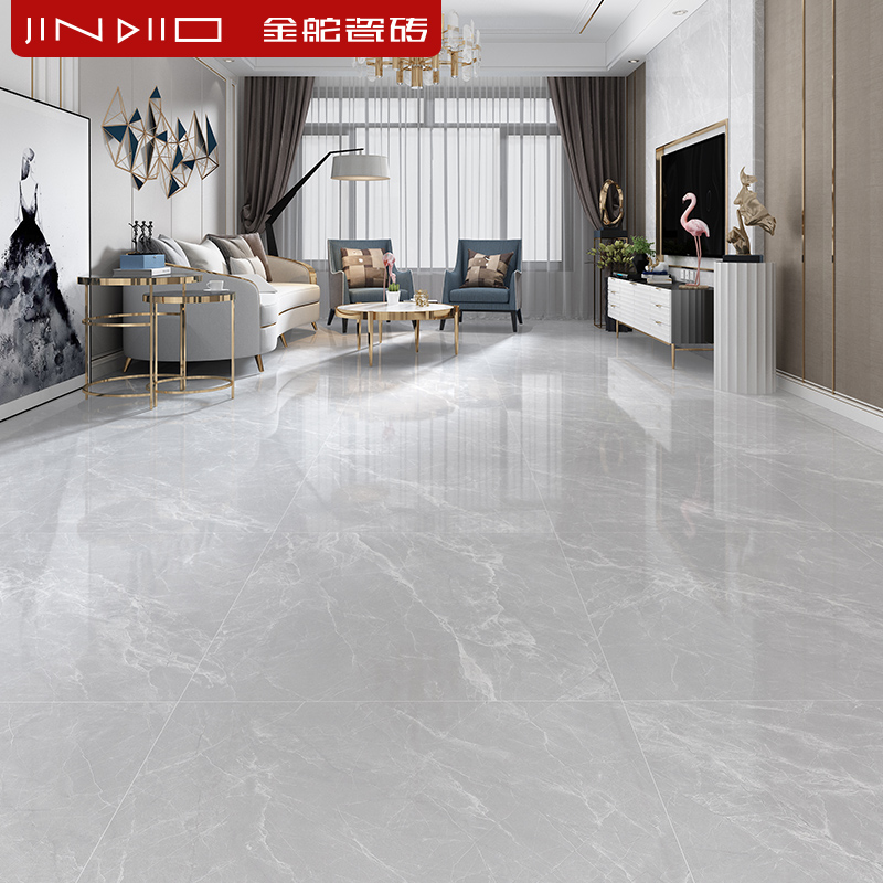 金舵瓷砖地砖800x800灰色通体大理石防滑地板砖客餐厅磁砖88075g