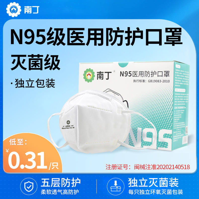 n95级医用防护口罩立体防病菌防细菌防尘防工业粉尘官方正品