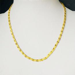 越南沙金项链女款 纯金色假黄金999正品镀金24K吊坠久不褪色首饰