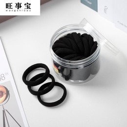 橡皮筋成人头绳女头饰品黑色发绳网红发圈扎头发简约高弹力粗皮套