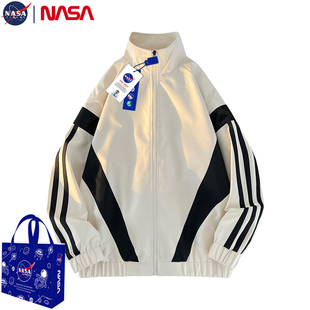 NASA冲锋衣潮牌男款防风防水外套2024春季新款休闲情侣立领夹克衫