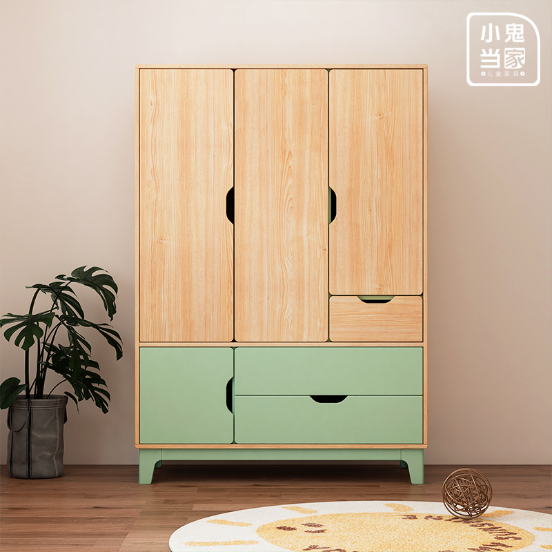 Imp Northern Europe solid wood children wardrobe modern Simplicity Log Hit color wardrobe Storage cabinet Three wardrobein the Residential furniture , 儿童家具, 儿童衣柜 category - from Buy2taobao.com to provide professional Taobao agent buy service
