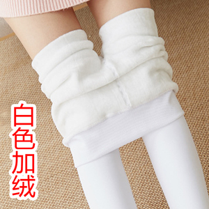 白色瘦腿袜冬图片