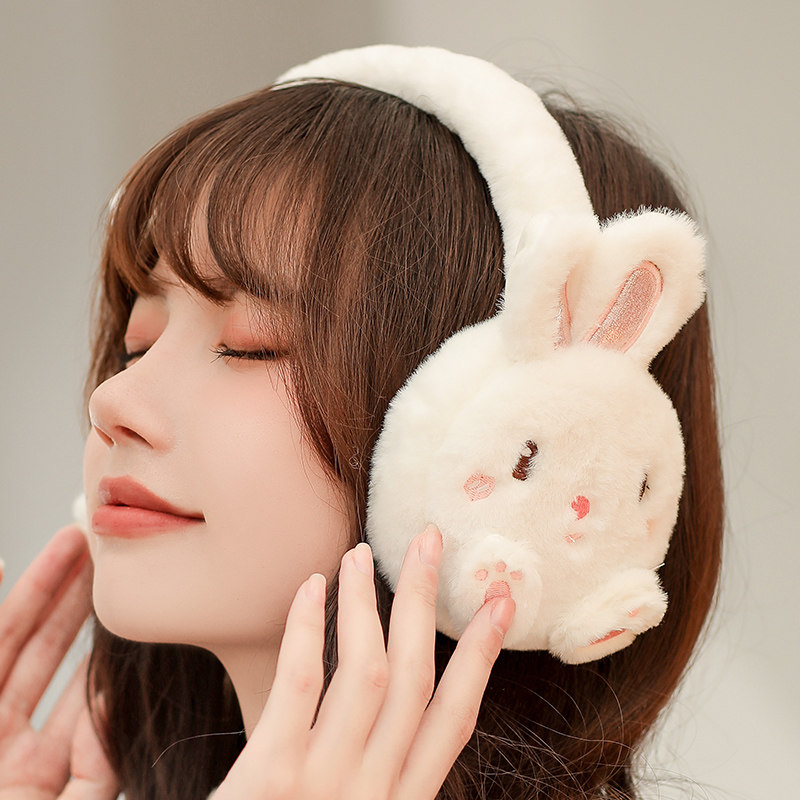 兔子耳罩女冬季可爱保暖防冻耳套儿童耳帽耳包耳捂冬天护耳朵神器