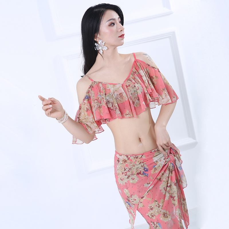 琪亚 新款印花网纱肚皮舞练功服套装 东方舞舞蹈服装女成人表演服|msdalam kategori sukan/Yoga/kecergasan/bekalan peminat, Dance/Aerobik/Gymnastics, tarian perut, Belly Dance Set (pakaian) - dari Buy2taobao.com untuk memberikan perkhidmatan ejen Taobao profesional membeli