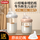 粉皮儿玻璃奶瓶新生婴儿0到6个月宝宝专用防胀气防呛奶嘴母乳实感