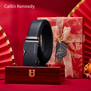 colvin kevin皮带男真皮正品高档韩版自动扣休闲裤腰带纯牛皮名牌