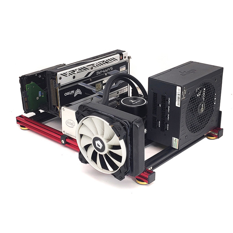 个性小机箱开放机箱atx立式电脑游戏机箱架 水冷机箱diy