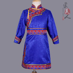 蒙古族服装儿童男童蒙古袍传统蒙古服饰幼儿园舞蹈演出服少数民族