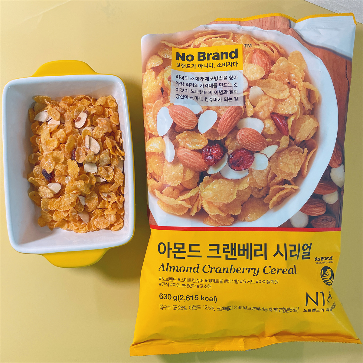 玉米片杏仁即食蔓越莓韩国进口零食大