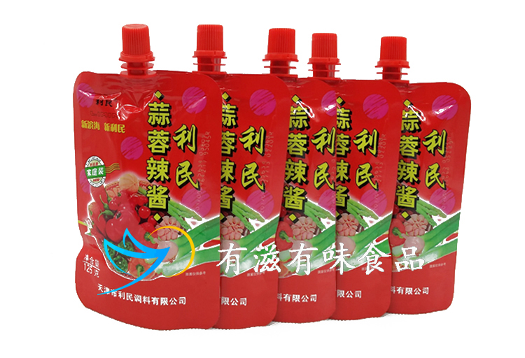 包邮 天津利民蒜蓉辣酱 125G*5袋 烧烤酱辣椒酱调味酱烤肉调料酱在类目 粮油米面/南北干货/调味品, 调味品/果酱/沙拉, 调味酱, 酱类调料中 - 来自Buy2taobao.com提供专业的淘宝代购服务
