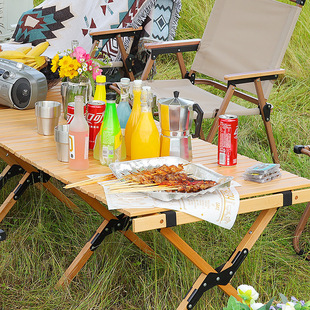 户外折叠桌子碳钢合金蛋卷桌椅露营野餐桌便携式全套装备用品桌椅