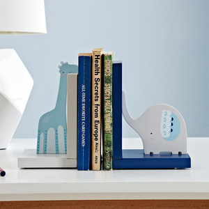 儿童房创意摆件木质卡通书立桌面摆放收纳书档书靠卧室家居装饰品