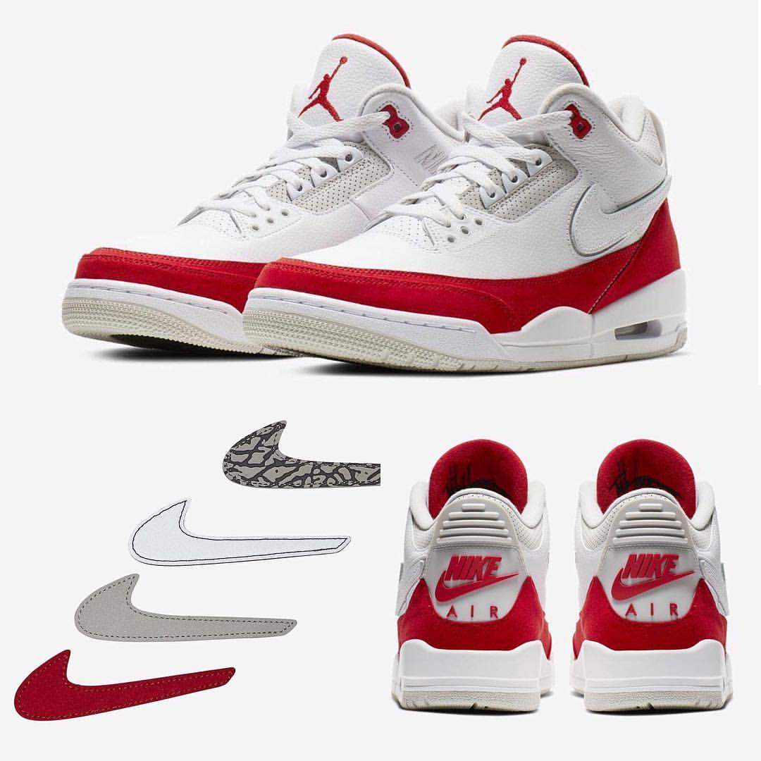 lkj体育 air jordan 3 tinker aj3白红手稿换钩篮球鞋 cj0939-100