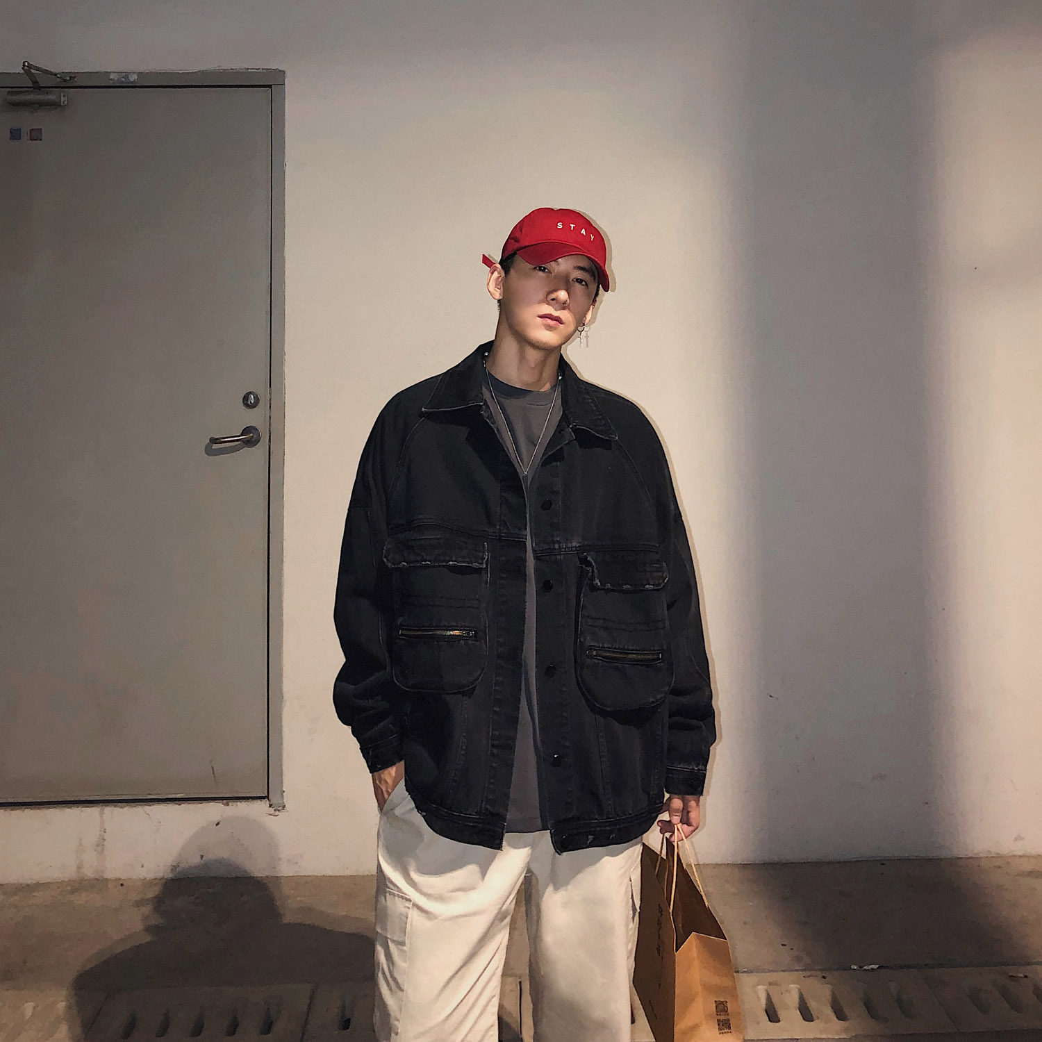 热销宽松外套潮男日系