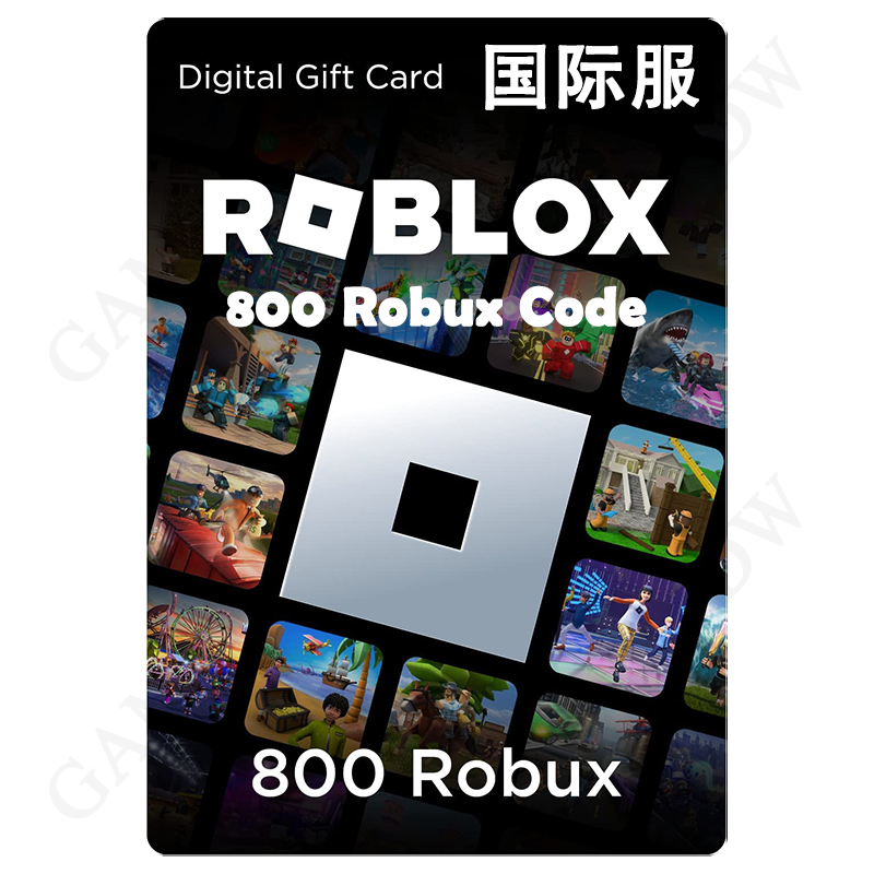 Roblox Gift Card 800 Robux Game Code 国际服罗布乐思R币点卡