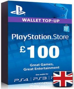 英国PSN充值卡100英镑 GBP100 PlayStation Card UK PS4 PS5 Vita