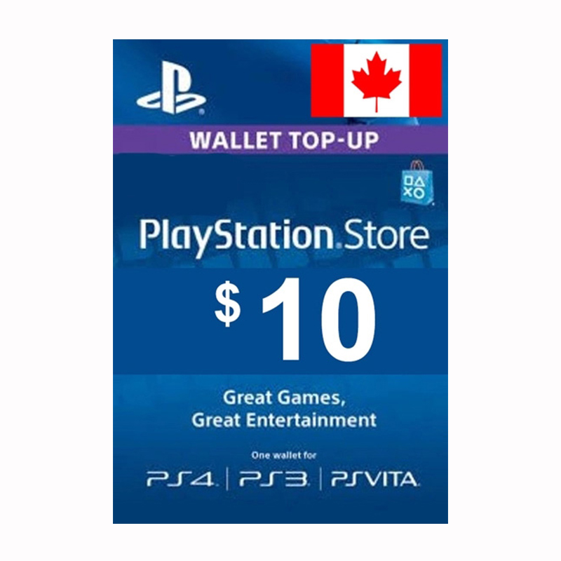 Sony PlayStation Network CANADA 加拿大服PSN充值点卡10CAD加币