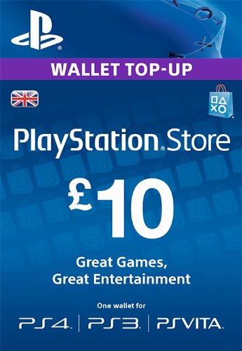 PlayStation Card 10 GBP Wallet Top Up 英国PSN充值卡10英镑UK