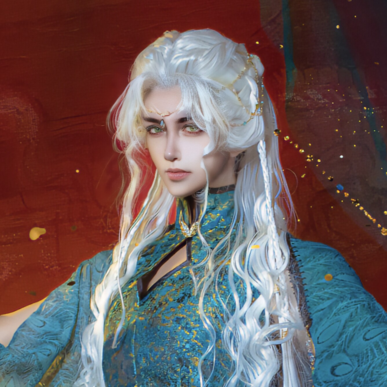 [大又又]古风汉服异域风cos万用发饰头饰额饰眉心坠链摩诃提灯