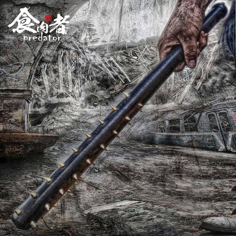 一折武术器械_紫光檀狼牙棒防身车载自卫打架武术棍子执勤安保户外