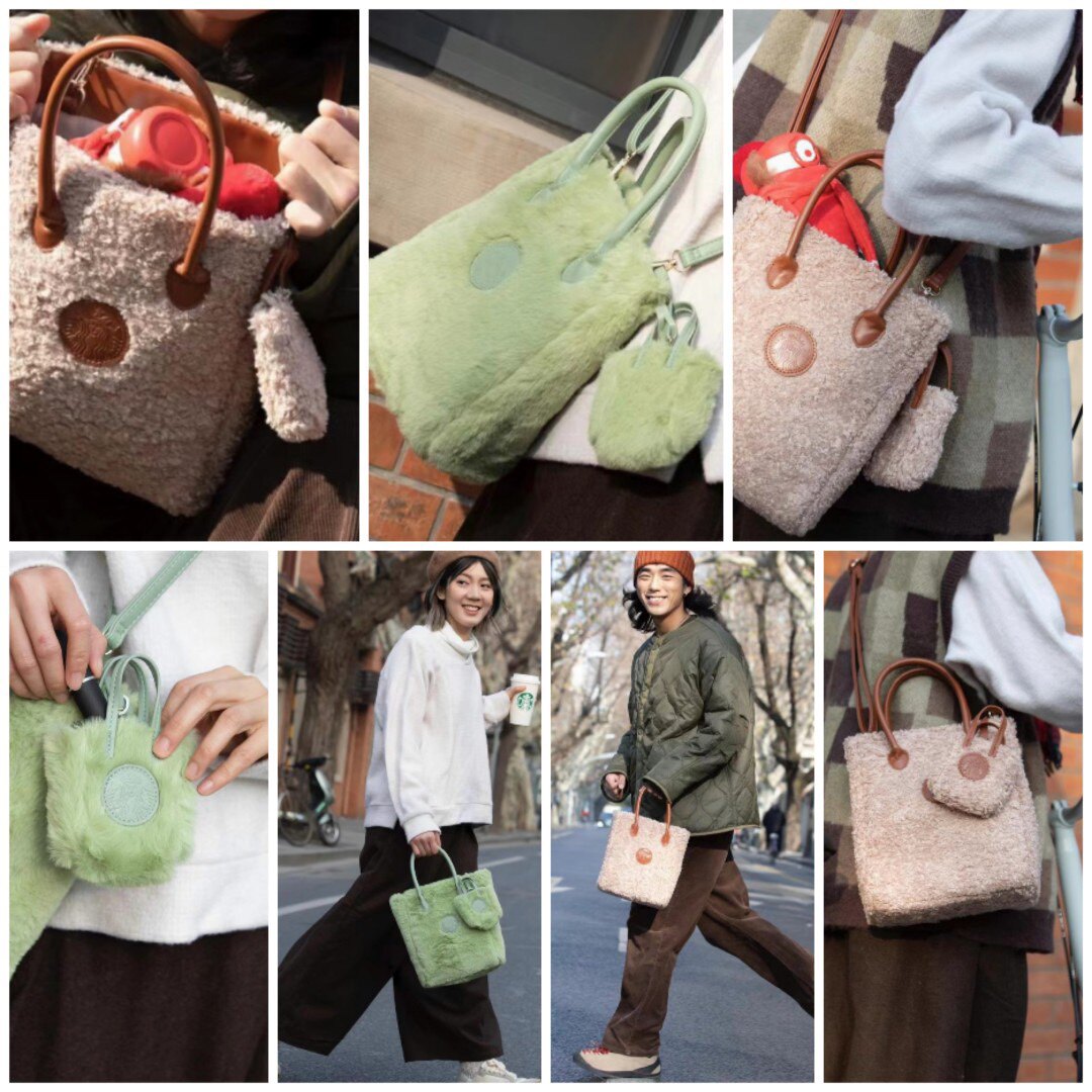 星巴克新年福袋系列水桶包 2022年撞色 休闲斜挎单肩单肩包