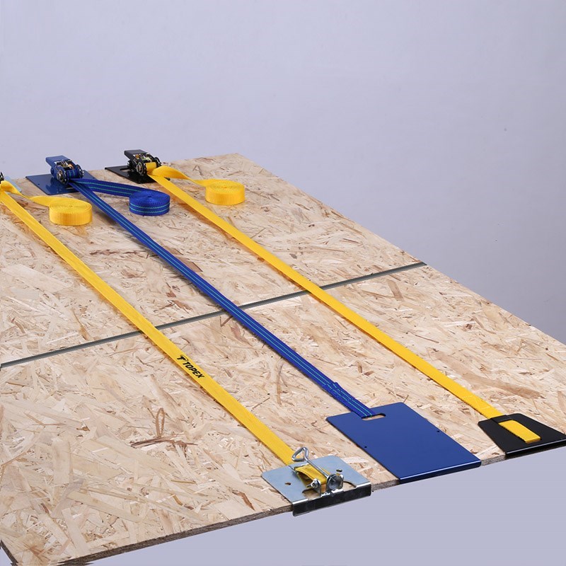 地板安装工具 地板拉紧器收紧带铁板钩带齿地砖石英石固定工具绳