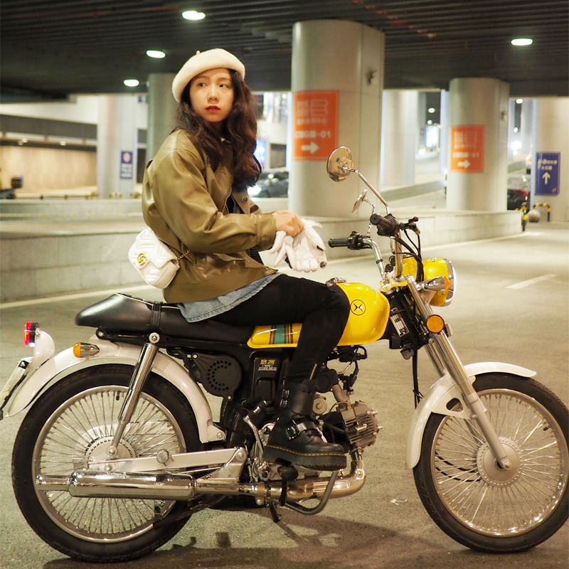 新款摩托车骑行裤四季赛车裤女修身防摔小个子女骑小码骑行裤紧身