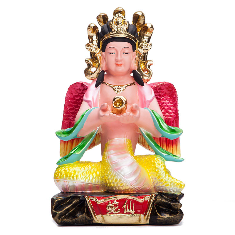 蛇仙蟒仙神像摆件白素贞仙家像太爷太奶镇宅保平安树脂汉白玉佛像_9折