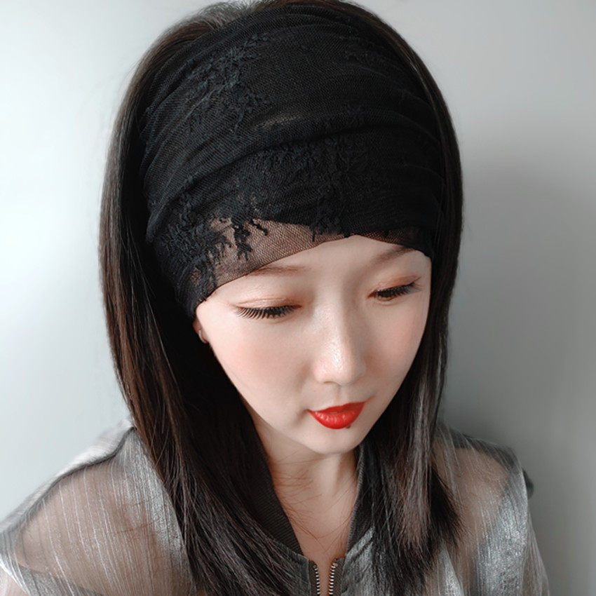个性头巾_头巾女韩国百搭头巾潮流发带宽边个性超仙遮盖头饰空顶帽