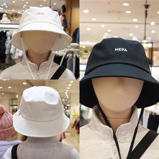 NEPA KIDS纯色渔夫帽2024春季韩国男女童代购可寄绳盆帽+口哨