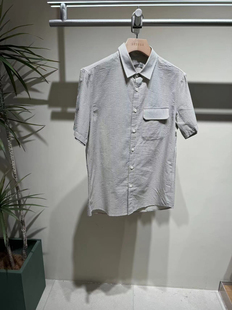 GRSAGA男装2024年夏季新款商务时尚休闲条纹短袖衬衫12421512147