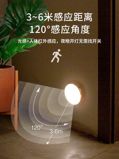 人体感应小夜灯，人来即亮，人走即灭真的很实用!!