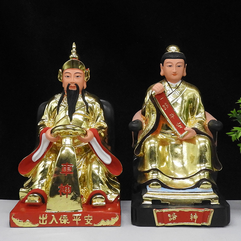 车神佛像 小车神像菩萨树脂 开车 路神佛像 汉白玉车神摆件