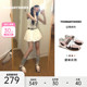 QQ糖同款Toomanyshoes王玉雯甜味补剂运动芭蕾风复古厚底德训鞋女