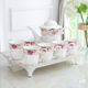 水具套装陶瓷茶杯套装家用客厅水杯欧式耐热茶具杯子冷水壶包邮