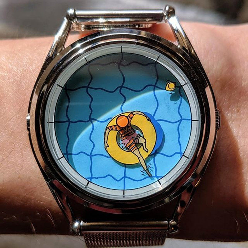 海外代购mrjoneswatches蓝色怪兽巨人自动机械男女手表创意表