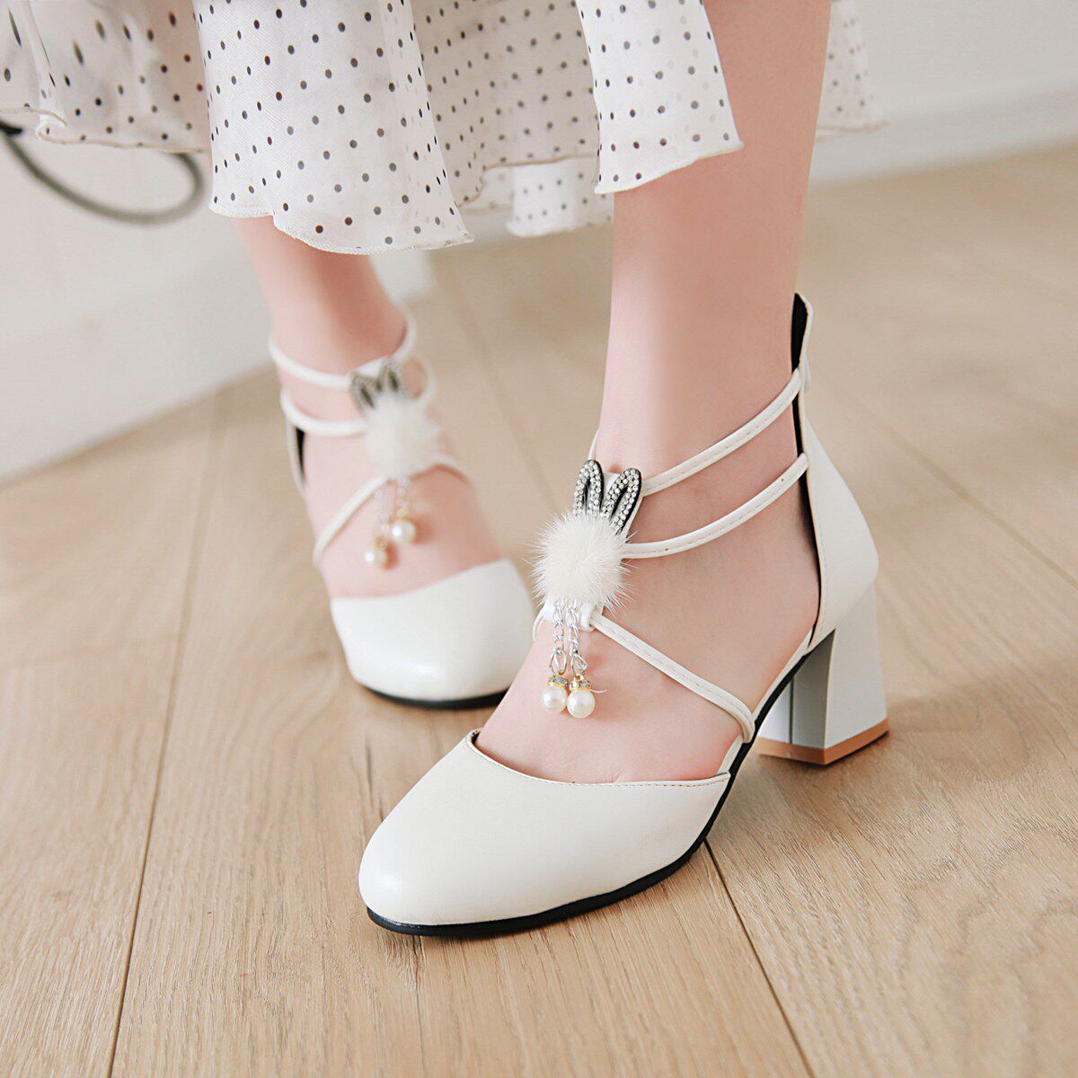 女童晏会礼服高跟单鞋2019新款大童公主鞋女孩演出鞋学生走秀皮鞋