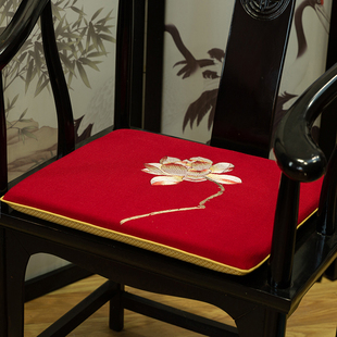 红木椅子坐垫新中式沙发垫古典家具茶圈椅太师官帽餐椅垫防滑夏天