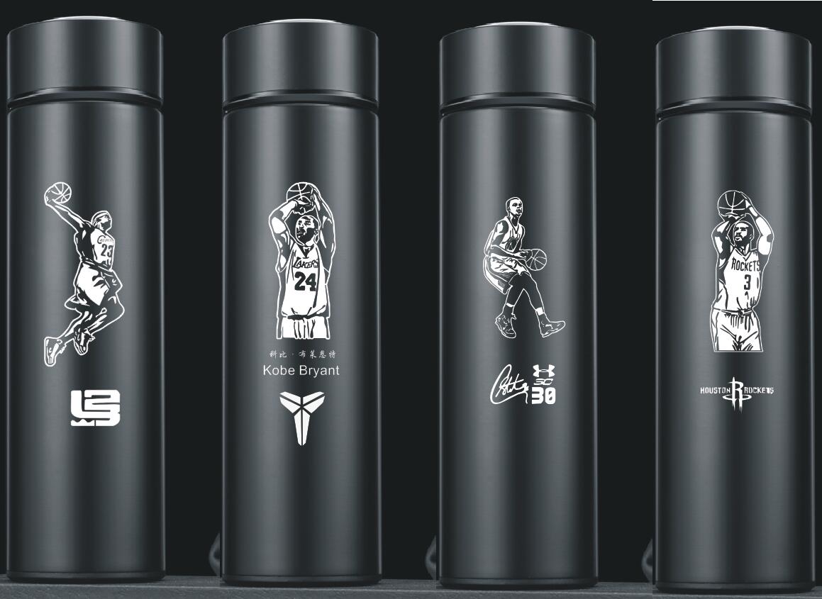刻字保温杯男女学生科比男士便携杯子创意潮流nba篮球明星水杯