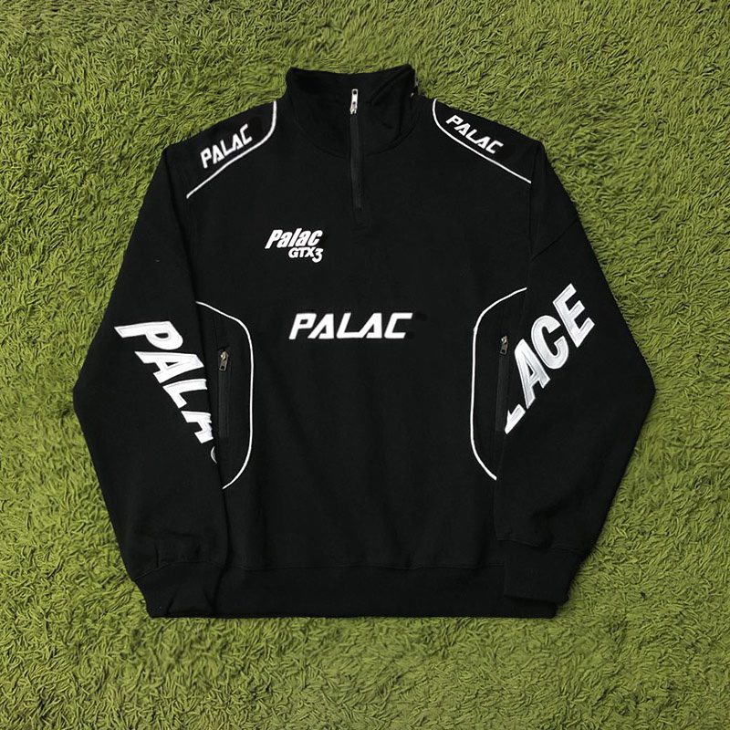 PALACE LIFE RACER TOP 三角熊猫拼色半拉链卫衣机车服赛车服男女